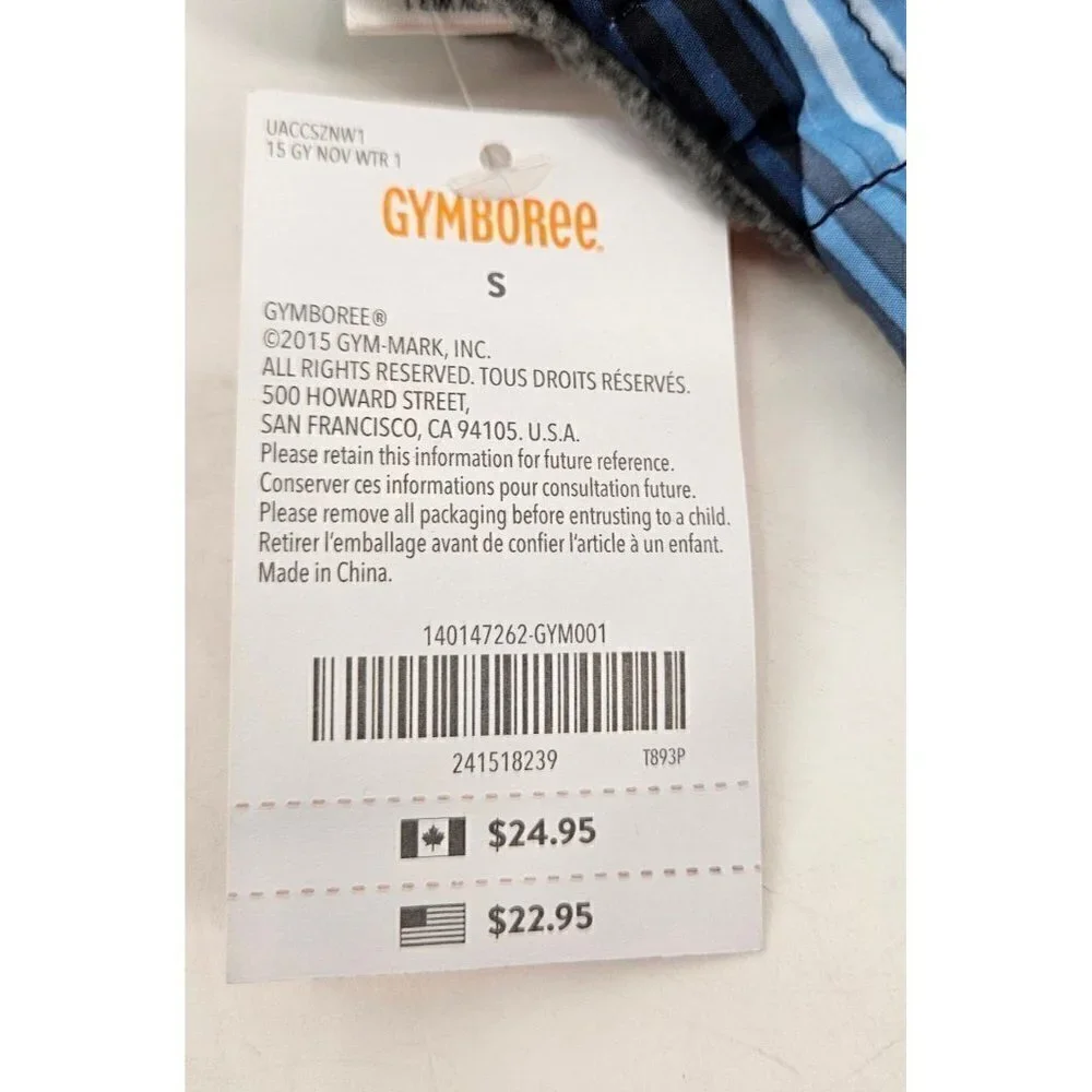 New Gymboree Boys Small Winter Hat and Gloves Blue Camo